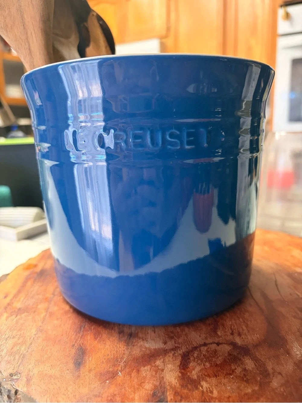 Le Creuset Cobalt Blue Stoneware Utensil Holder
